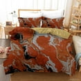 thumbnail image 2 of 3D Abstract Orange Marble Texture Quilt Cover Set Bedding Set Duvet Cover, 2 of 3