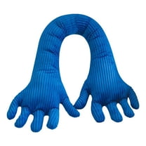 Tunhigl Funny Long Hugging Hand Pillow Toy for Adults and Couples - Soft Fleece Body Pillow for Sleeping, Cuddling, and Gifting - Realistic Hand Shape Decorative Cushion Blue