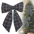 thumbnail image 2 of Christmas Tartan Plaid Bows,11'' X 15'' Vintage Xmas Stripes Ribbon Ornaments,Christmas Plaid Bow with Twist Ties,Christmas Plaid Bows Decorations for Xmas Tree Garland DIY Crafts Decor, 2 of 6