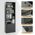 thumbnail image 6 of Costway 6-Tier Tall Bookshelf Freestanding Modern Bookcase Black Storage Cabinet, 6 of 12