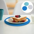 thumbnail image 2 of Iumwxz Potholders Set Trivets Set Cotton Thread Weave Hot Pot Holders Set (Set of 3) Stylish Hot Mats,Spoon for Cooking and Baking By Diameter 7 Inches Kitchen Utensil Set Blue Cotton Reduced Price, 2 of 6