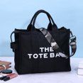 thumbnail image 4 of Bolso Bandolera Lona Con Letras Bolso Hombro para Mujer Arte (negro), 4 of 9