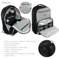 thumbnail image 4 of Hudson Baby Premium Diaper Bag Backpack and Changing Pad, Black Gray, One Size, 4 of 5