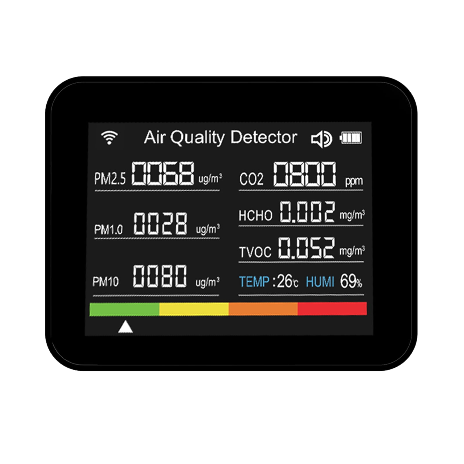 13 in 1 Indoor with Hygrometer Monitors Temperature and Humidity with AQIs PM2.5 Detectors for Household