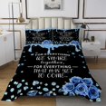 thumbnail image 1 of Erosebridal Romantic Valentines Coverlet Set Twin, Chic Rose Bedding Set, Black, Blue, 1 of 5