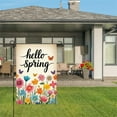 thumbnail image 3 of AMHNF Linen Garden Flag with Hello Spring Design for Spring Summer Home Outdoor Garden Yard Door Decor 12x18 inch, 3 of 5