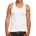thumbnail image 2 of 3-Pack Men's A-Shirt Tank Top Gym Workout Undershirt Athletic Shirt (Slim & Muscle Fit ONLY) White Large, 2 of 5