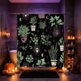 thumbnail image 4 of Miwamany Halloween Shower Curtain, 72x72 Inch Waterproof Polyester Bath Liner, Spooky Print Partition Cloth with Hooks for Bathroom Decor, Holiday Home Accent, 4 of 6