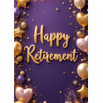 thumbnail image 4 of Decorative Balloons Happy Retirement Banner Glitter Stars Confetti Design Celebration Banner for Retirement Party Event Decor Indoor Celebration, 4 of 4