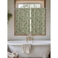 thumbnail image 4 of Sage Green Floral 2 Panel Kitchen Curtains for Windows, Vintage Spring Botanical Flowers Bathroom Privacy Curtain, Home Décor Window Treatment for Bedroom/Living Room 55"x45", 4 of 6
