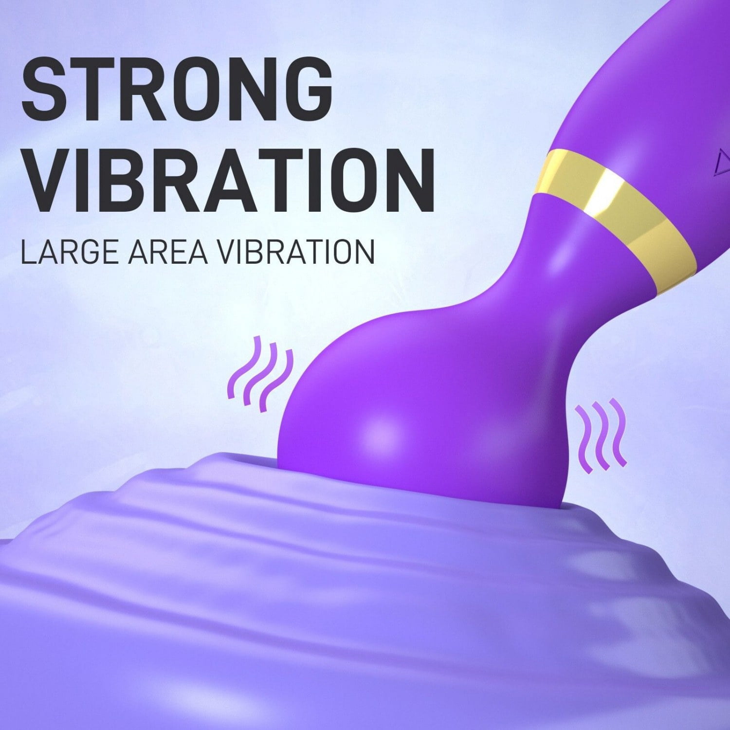 Multispeed Rechargeable Vibrating Massager Wand Personal Full Body Therapy with Silicone ABS Plastic