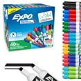 thumbnail image 1 of Marcadores de borrado en seco EXPO, tinta de bajo olor, colores variados, 40 unidades, 1 of 5