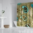 thumbnail image 3 of Decorative Paisley Print Shower Curtain 84" x 72" Vintage Bohemian Floral Ethnic Pattern Waterproof Bathroom Decor, 3 of 5
