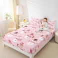 thumbnail image 4 of Castle Fairy Boys Girls Cartoon Winter Snowflakes Snowman Twin Sheet Sets 3pcs,Happy New Year Twin Fitted Sheet Microfiber,Merry Christmas Xmas Breathable Flat Sheet,Super Cozy Room Decor, 4 of 7