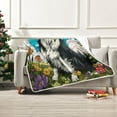 thumbnail image 2 of Wobogo Smiling Border Collie Flannel Fleece Bed Blanket as Bedspread Coverlet Sofa blankets (50x60in) Soft Lightweight Warm and Cozy, 2 of 7