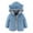 Blue, variant on Solid Color Fleece Jackets for Toddlers Girls Boys Hooded Long Sleeve Winter Jackets with Zipper Outerwear Coat Kids Costume 6M-3Y