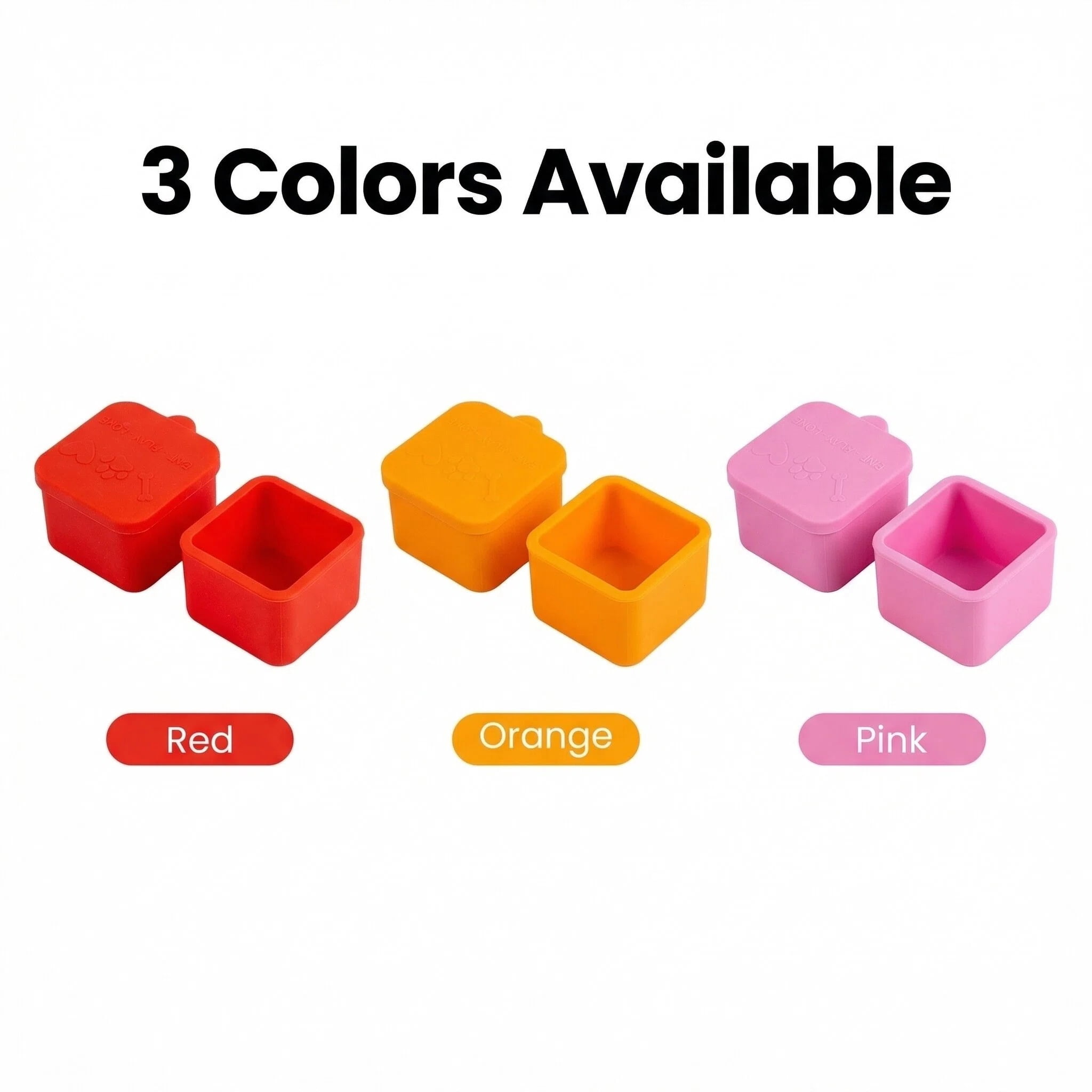 MEYYOI Silicone Small Snack Stackable Leak-Proof BPA Free Bento Boxes 3 Count