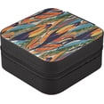 thumbnail image 6 of GZHJMY PU Leather Jewelry Box, Travel Portable Jewelry Case for Ring, Pendant, Earring, Bracelet Organizer Storage Holder Boxes, Retro Toucan for Necklace Bracelet Earrings Rings, 6 of 7