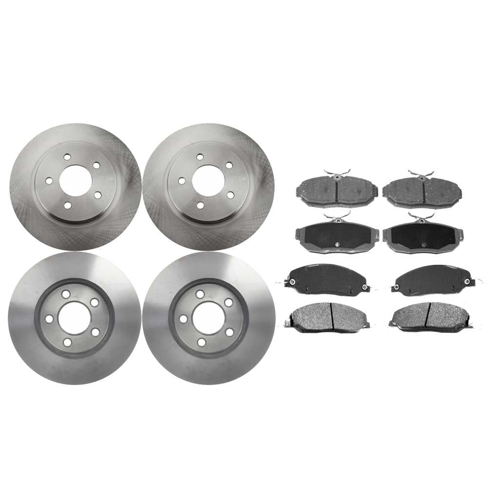 Front+Rear Brake Rotors And Ceramic Pads For 2005 2006 2007-2010 Ford Mustang 