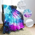 thumbnail image 4 of Nebula Galaxy Throw Blanket Fantasy Purple Blue Starry Sky Space Fleece Blanket Soft Warm Cozy for Sofa Couch Bed 60"x80", 4 of 6