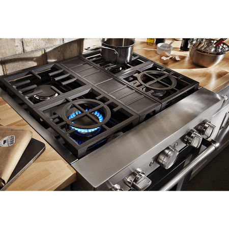 KitchenAid - 4.1 Cu. Ft. Freestanding Dual Fuel True Convection Range with Self-Cleaning - Ink blue
