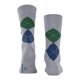 thumbnail image 3 of Calcetines de hombre Burlington - King, algodón, diseño de rombos, emblema del logotipo Gris claro/verde/azul 40-46, 3 of 4