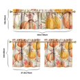 thumbnail image 6 of Rod Pocket Kitchen Curtain Set 3-Piece, 27.5x36 Inch Valance & Tier Drapes, Polyester Pongee Cafe Curtains for Living Room, Bathroom, Farmhouse Rustic Country Window Treatments., 6 of 6