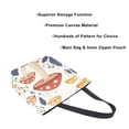 thumbnail image 3 of FORMRS Womens Canvas Tote Bag with Zipper Inner Pocket Shoulder Handbag, White Mushroom, 3 of 7