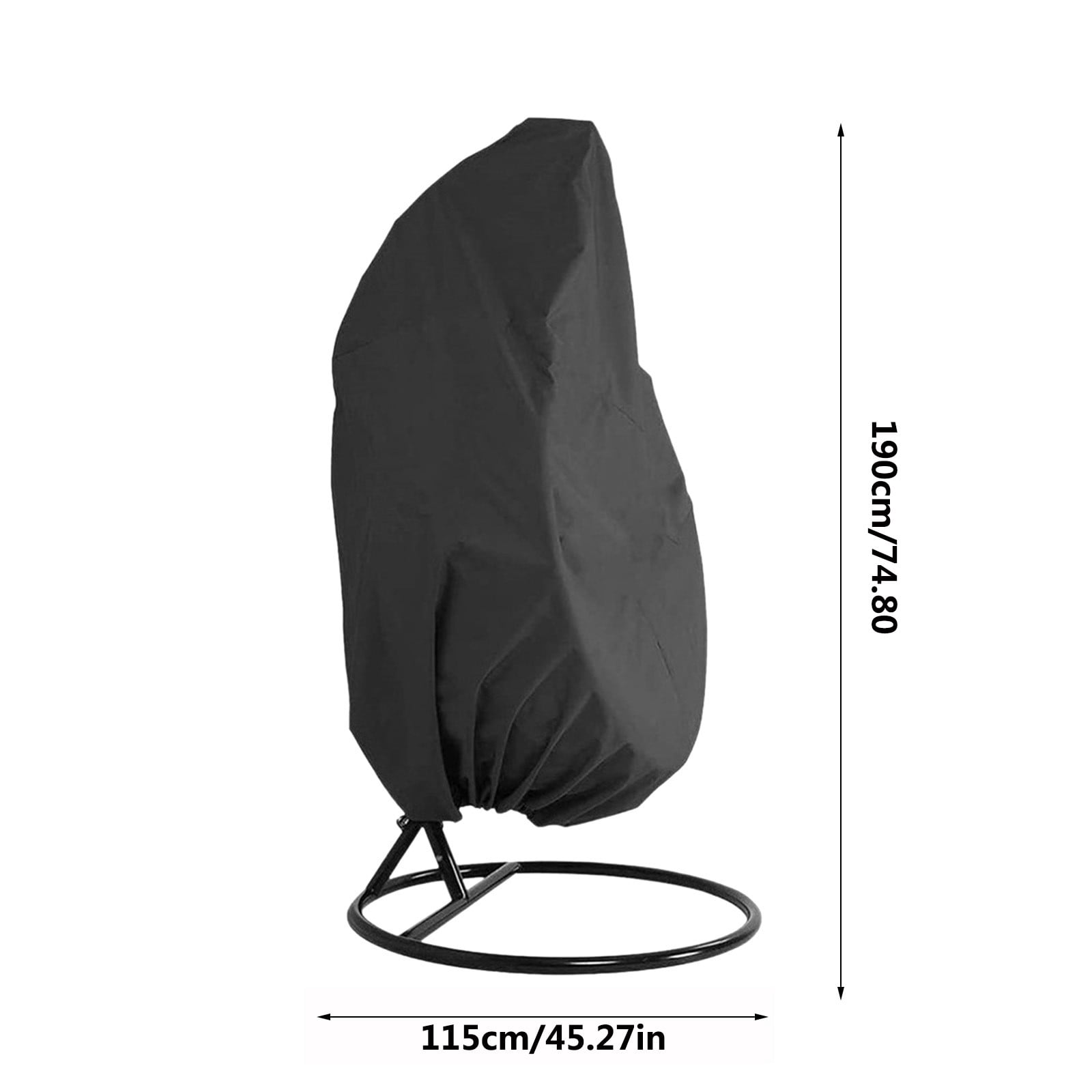 Hanging Chair Cover Outdoor Furniture Protector Oxford Fabric Rain Snow Sun Shield for Patio Garden Balcony Rocking Swing Chair with Drawstring Easy Install