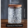 thumbnail image 2 of czcpp-Vintage Glass Jar with Lid - 23.7 Oz (700ml) Cookie/Sugar Storage Container for Kitchen Pantry, Bath Salts, Coffee, Tea - Decorative Kitchen & Bath Organizer (Daisy), 2 of 4