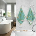 thumbnail image 7 of SKYSONIC 2pcs St. Patrick's Day Cotton Hand Towels Absorbent Bath Towel Decorative Fingertip Towels for Bathroom Gym Spa Hotel Beach,16 x 28 inch, 7 of 7