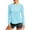 *1-Light Blue, variant on Women's UPF 50+ Sun Protection Long Sleeve Shirt,Ladies' Curved Hem UV Protection Tee,Quick Dry Athletic Running Hiking Top For Women,Beige,S-3XL