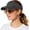 Black, variant on Minzimin Breathable Sun Visors for Women-Cotton Structured Brim Pontail Visor Hats for Casual,Walking,Beach