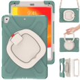 thumbnail image 2 of Funda con soporte de anillo ajustable para iPad de 9,7 pulgadas (2018) con correa para el hombro, gran soporte de anillo ajustable, protección contra golpes., 2 of 5