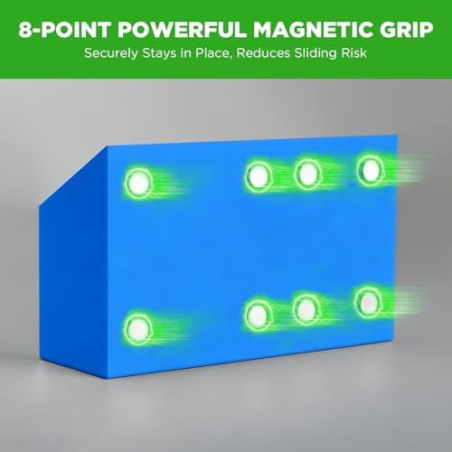 Magnetic Dry Erase Marker Holder for Whiteboard, Acrylic Magnet Pen Holder for Refrigerator Fridge, Marker Holder for Classroom Teacher, Pencil Cup,Office Accessories, Locker Organizer(Blue)