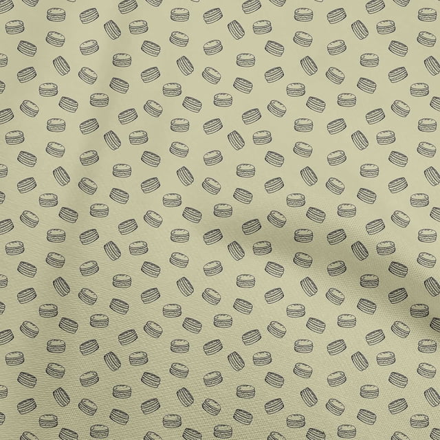 oneOone Tissu Polyester Spandex Vert Clair Rétro Minimal Burger Matériel de Robe Tissu Imprimé Tissu au Mètre 56 Pouces de Large