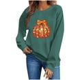 thumbnail image 6 of Kezqiaxn Crew Neck Sweatshirts Women Thanksgiving Pumpkin Long Sleeve Fall Casual Pullover Tops Sweatshirt for Women, 6 of 7