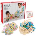 thumbnail image 2 of Bloques de construcción juguete de bloques juguete educativo de madera gruesa para niños ladrillos de construcción de madera para bebés y niños pequeños ANGGREK Otros, 2 of 8