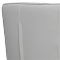 thumbnail image 6 of Maklaine Modern Genuine Leather Swivel Barrel Chair in Dove Gray, 6 of 7