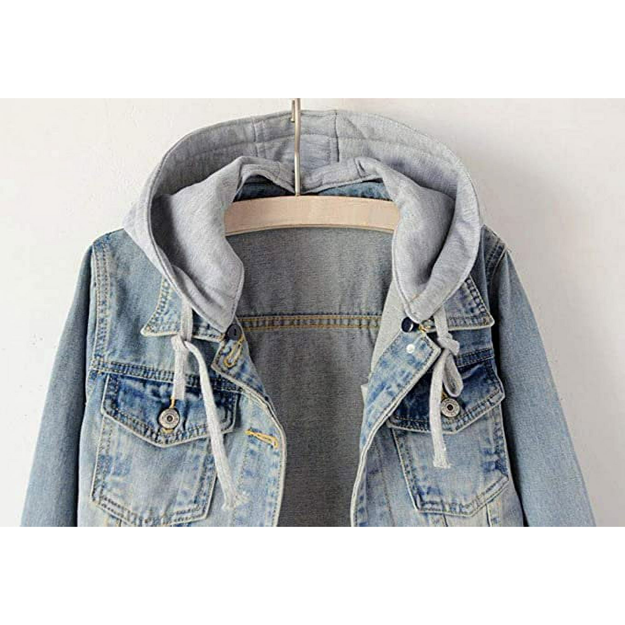 Veste en jean femme avec capuche hotsell