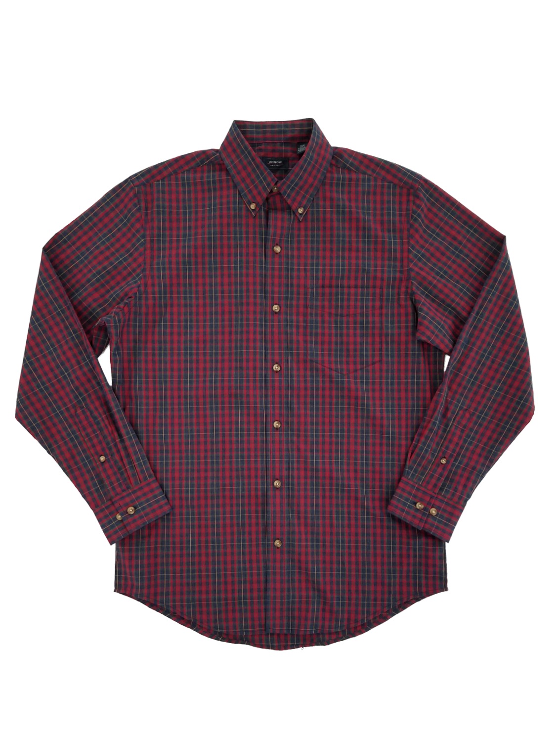 Mens Yellow \u0026 Navy Blue Plaid Button 