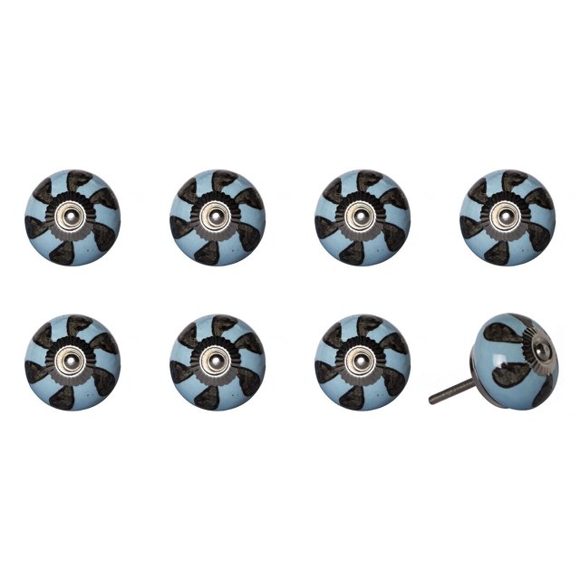 KNOB-IT VINTAGE HANDPAINTED CERAMIC KNOBS (8 Pack) K000001