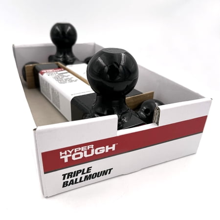 HYPER TOUGH TRAILER HITCH STEEL TRI-BALL MOUNT, CLASS III/IV TOWING, BLACK, AUTOMOTIVE ACCESSORIES, UNIT WEIGHT 10 LBS
