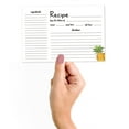 thumbnail image 2 of Inkdotpot 4x6 Inch Recipe Cards (Set of 50) , Thick Double Sided Premium Card Stock- Modern Style White Recipe Notecards for Weddings- Bridal- Baby Shower - Tropical Pineapple Theme, 2 of 6