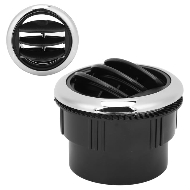 Dash AC Exhaust Grille, 87mm Air Conditioning Outlet ABS Electroplate Cover Trim Round Universal for RV Boat Bus Car