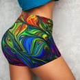 thumbnail image 5 of Yiaed Pride Rainbow Print Women's Athletic Shorts Running Shorts Sporty Short High Waisted Elastic Workout Shorts for Yoga Gym Running & Sports -Large, 5 of 8