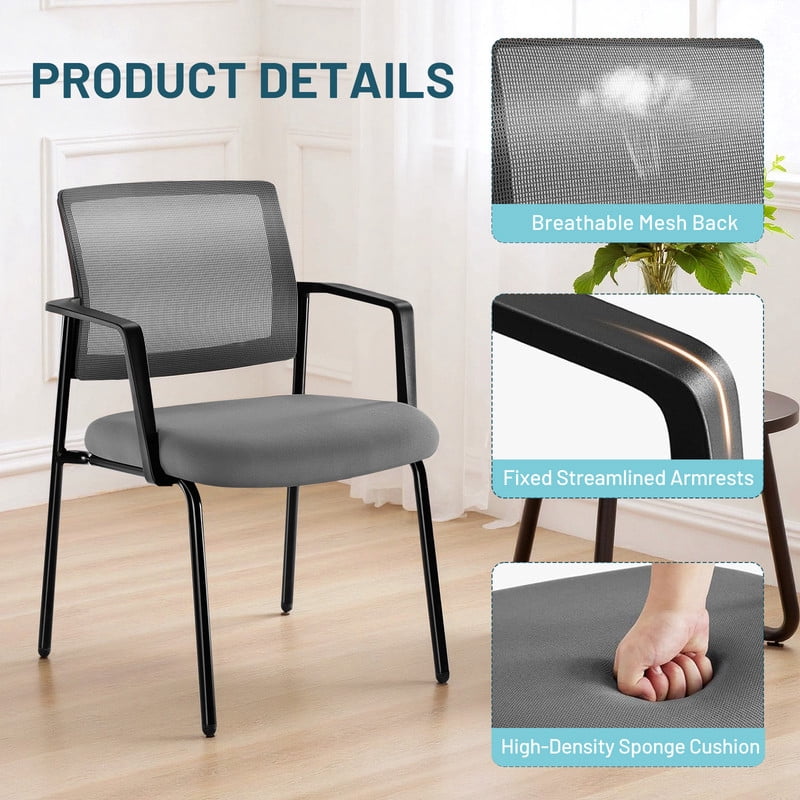 Beddle Executive Office Guest Chair,Upholstered Desk Chair with Lumbar Support and Padded Armrest, Perfect for Conference Rooms, Reception Areas, and Waiting Rooms.