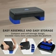 thumbnail image 4 of Fitvids 18" Workout Aerobic Stepper Platform with Adjustable Risers, Black/Blue, 4 of 7