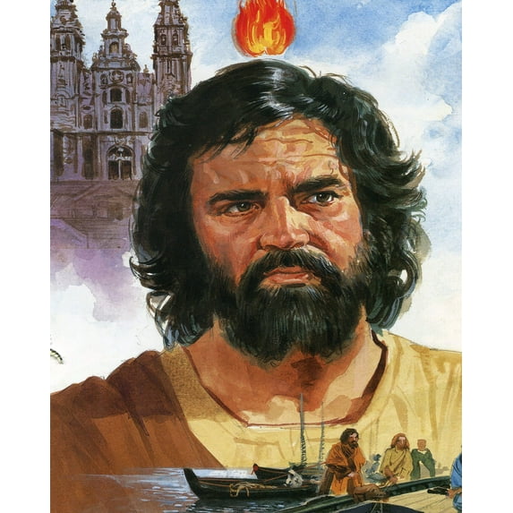 Catholic print picture - St James the Greater N - 8" x 10" ready to be framed