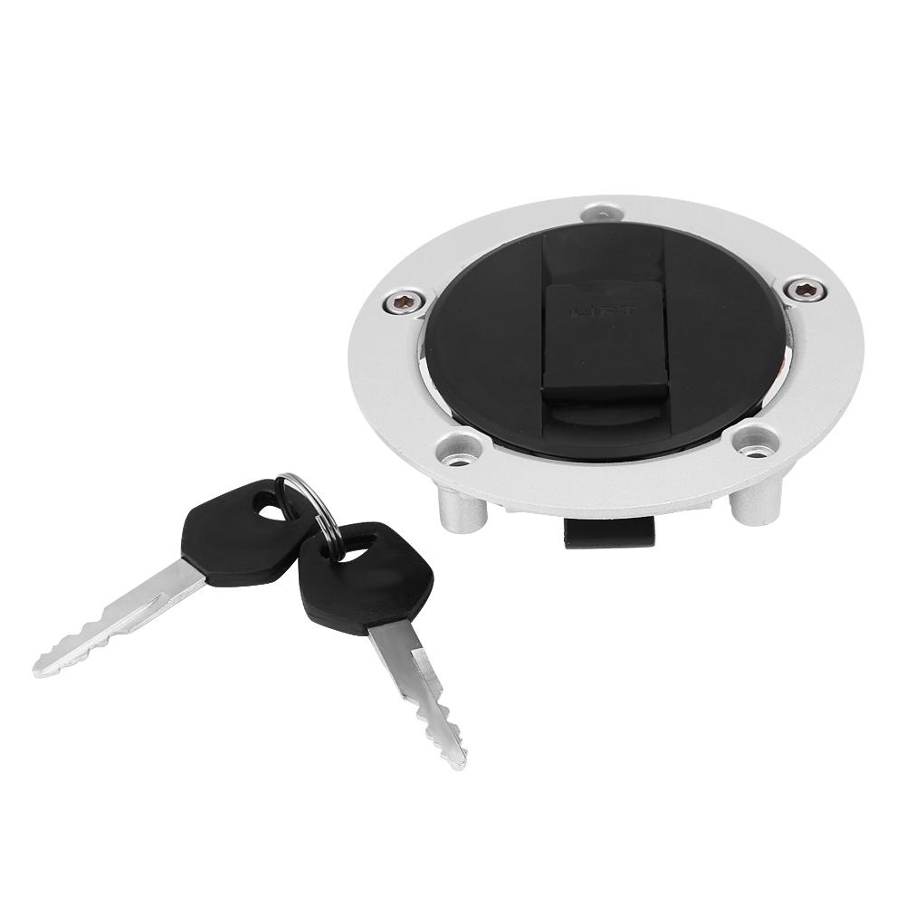 Tebru Motorcycle Fuel Gas Cap Tank Cover with 2 Keys for Suzuki GSXR